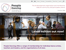 Tablet Screenshot of communitydance.org.uk
